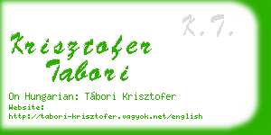 krisztofer tabori business card